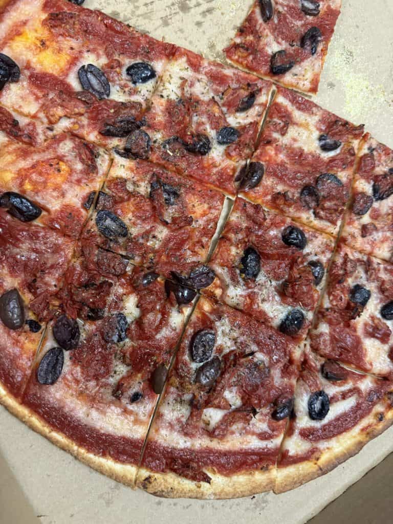 Spinato’s square pie customized vegan