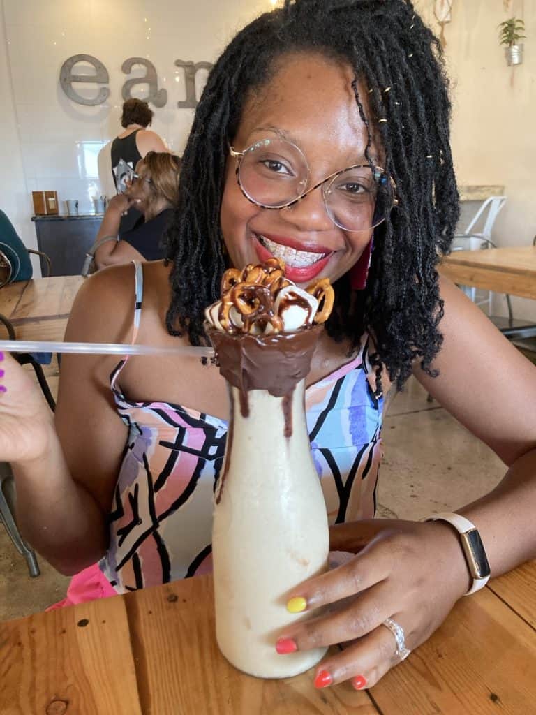 Earth Plant Based vegan milkshake