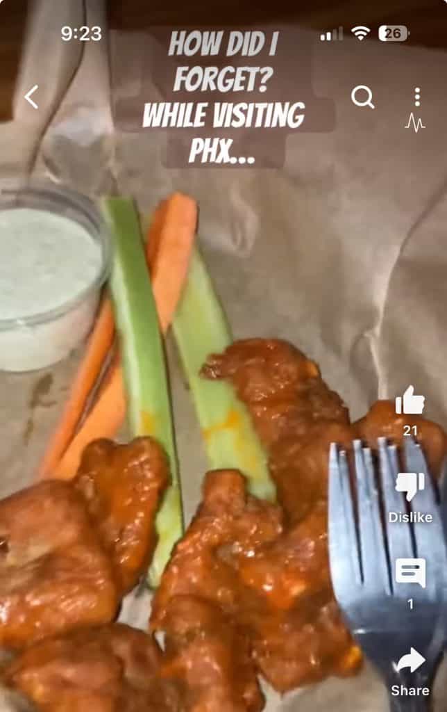 Buffalo vegan wings at Green New American Vegetarian