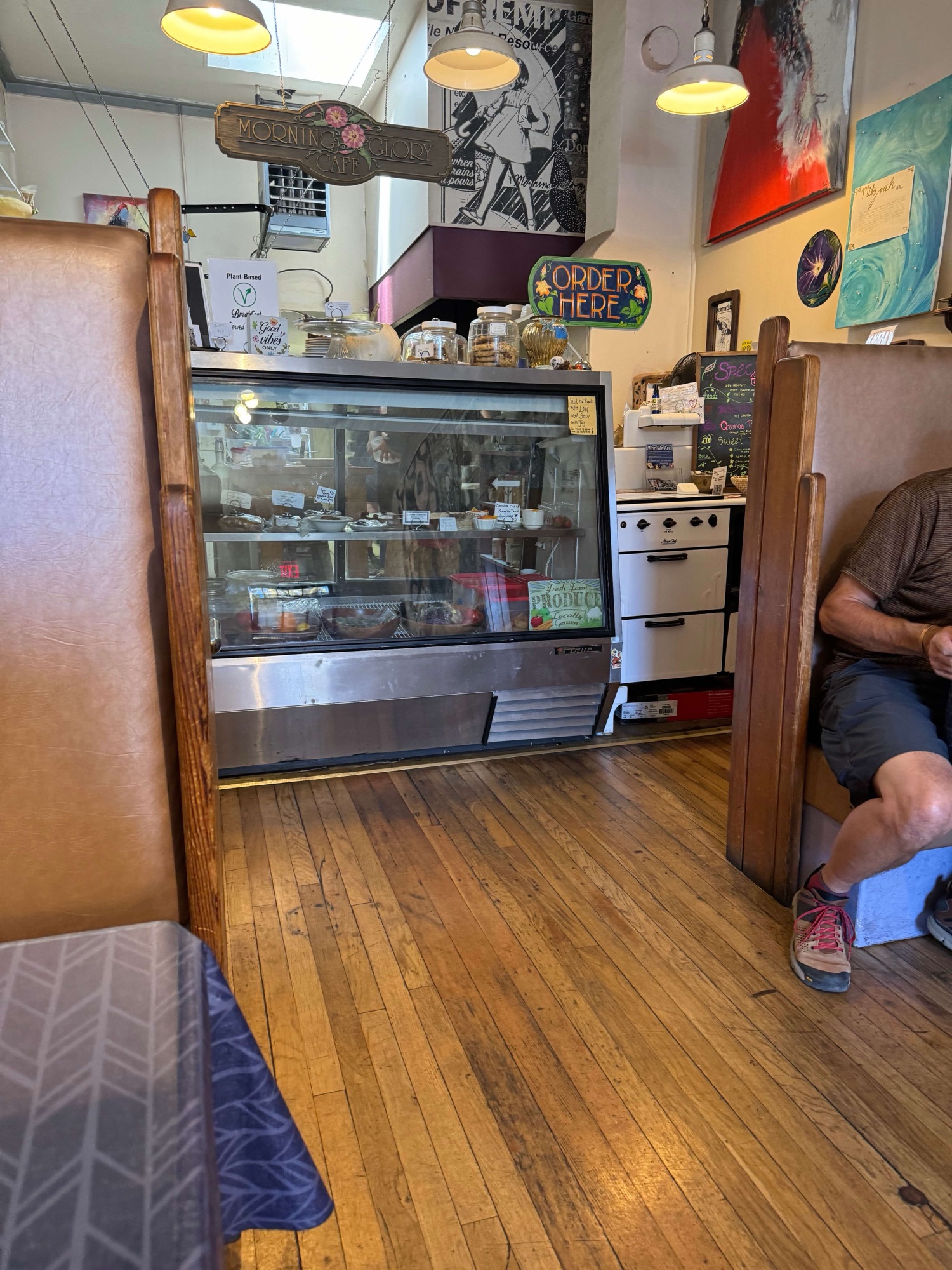 Vegan muffins and drinks at Morning Glory Cafe Flagstaff